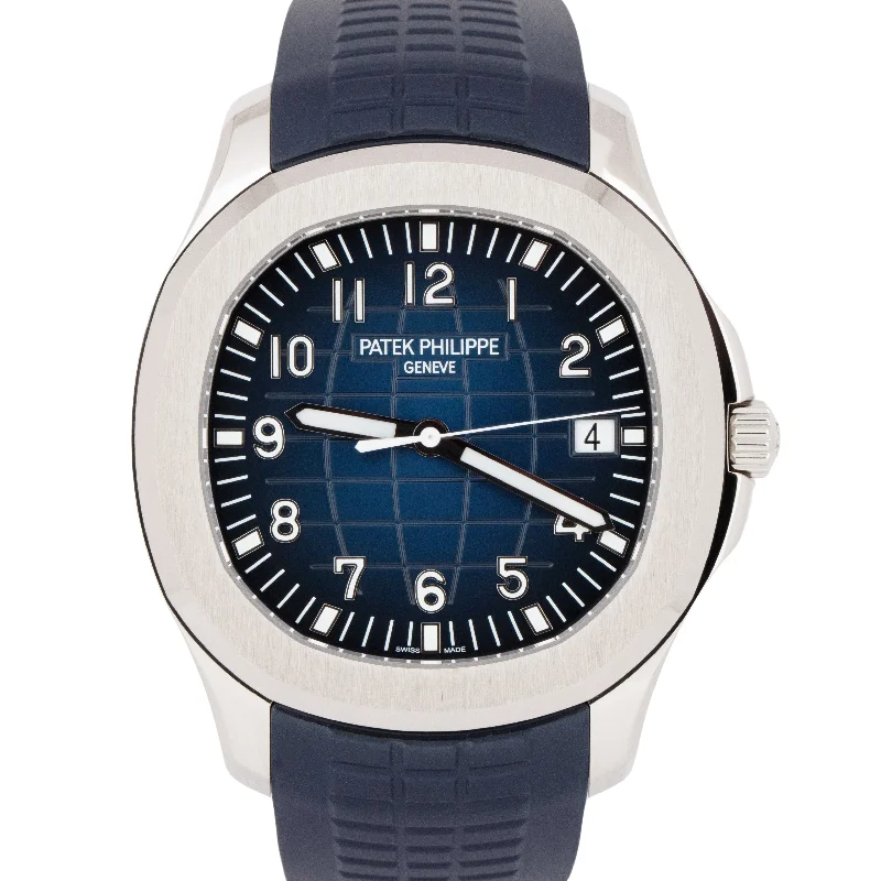 Comfortable Watches For Long Wear-NEW 2024 PAPERS Patek Philippe Aquanaut Blue White Gold 42.2mm 5168G-001 BOX