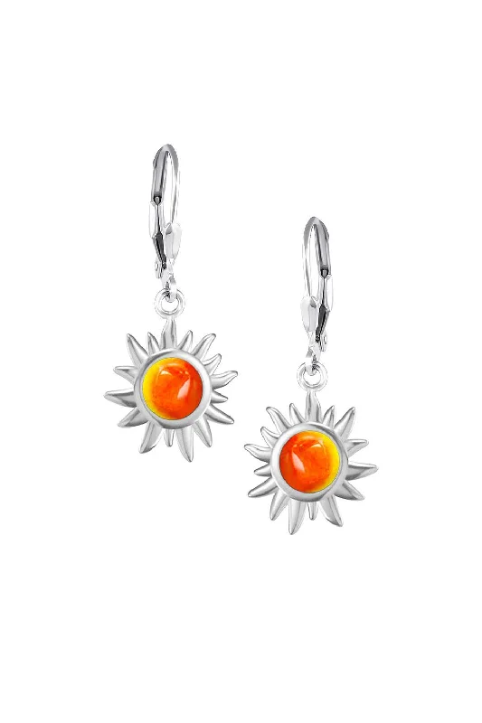 Long Hanging Earrings For Glamorous Look-Teeny Sun Earrings