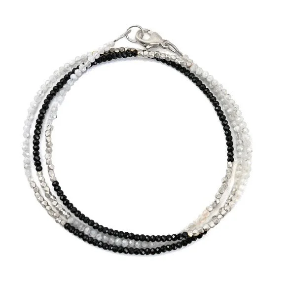 Trendy Statement Chain Necklace For Fashion-Moonstone & Spinel wrap bracelet/necklace