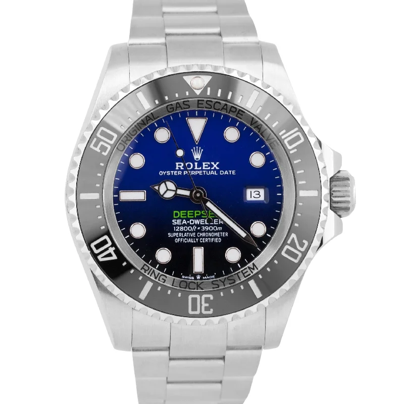 Stylish Watch Sets For Couples-MINT PAPERS Rolex Sea-Dweller Deepsea 126660 JAMES CAMERON Black Blue 44mm BOX