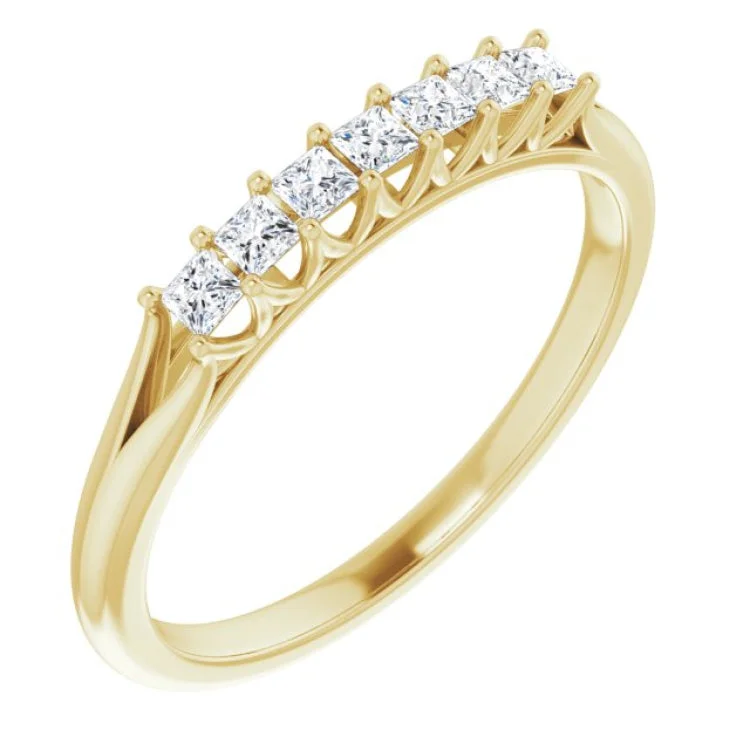 Classic Engagement Rings With Gemstones-14K Yellow 1/4 CTW Natural Diamond Anniversary Band