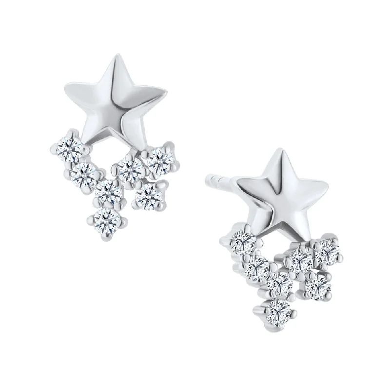 Custom Diamond Earrings For Proposal-Moissanite Constellation Stars Earrings