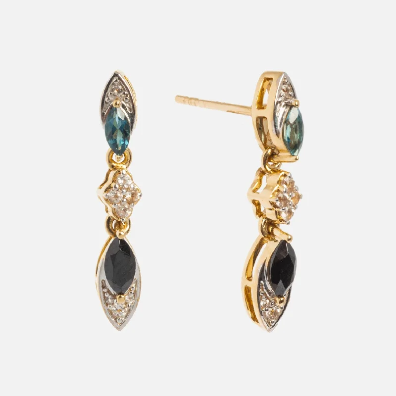 Classic Gold Earrings For Everyday Wear-14k Vintage Inspired Statement Drop Earrings