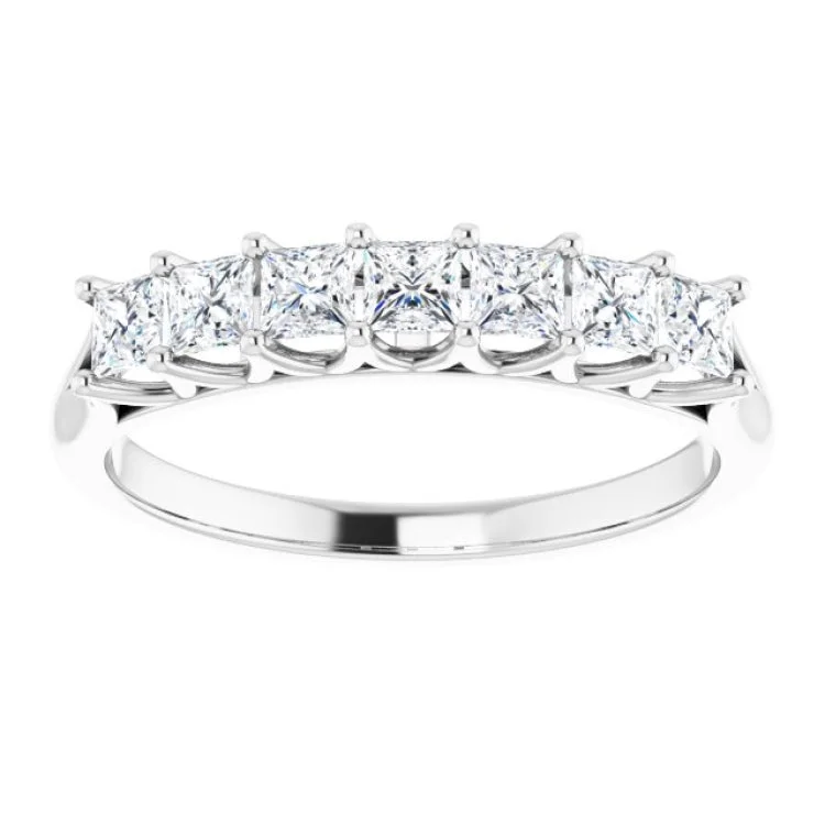 Elegant Men’s Rings For Weddings-Platinum 3/4 CTW Natural Diamond Anniversary Band