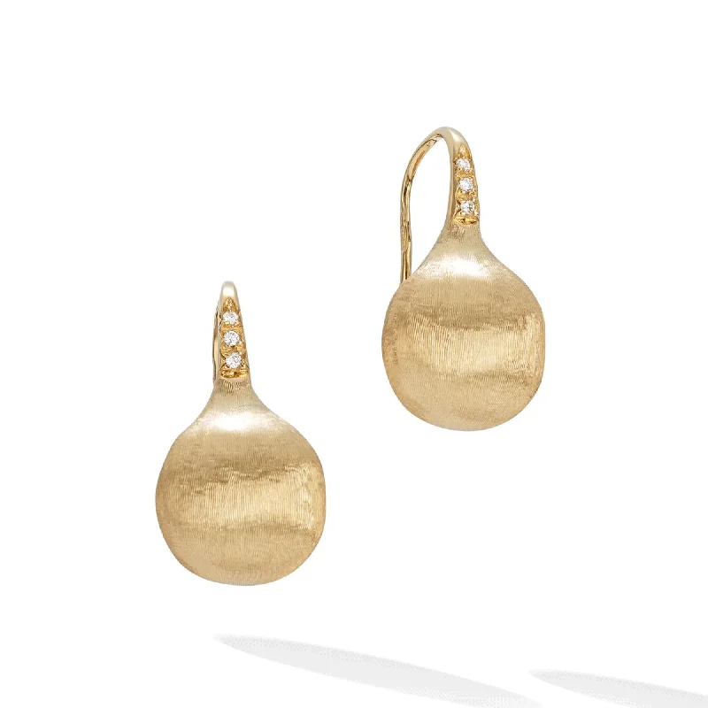 Elegant Chandelier Earrings-Africa 18ct Yellow Gold Diamond Set Drop Earrings